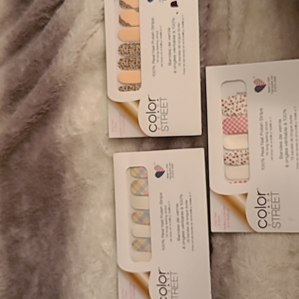 3 Sets of Color Street Nail Polish Strips